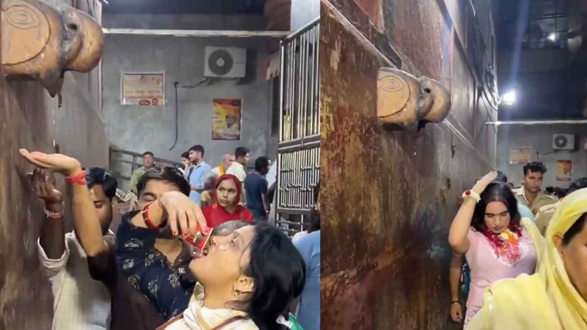 মন্দিরে ‘এসি’র পানি ‘চরণামৃত’ ভেবে পান করছেন ভক্তরা! 
