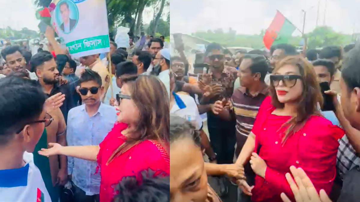 জিয়াউর রহমানের সমাধিতে ফুল দিতে গিয়ে ছাত্রদলের তোপের মুখে ডা. সাবরিনা