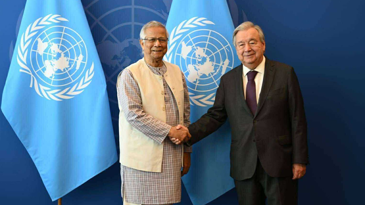 জাতিসংঘ মহাসচিবের সঙ্গে প্রধান উপদেষ্টার বৈঠক