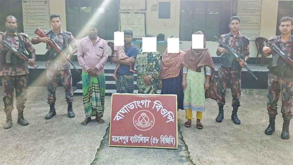 ‎মহেশপুর সীমান্তে শিশুসহ ৬ বাংলাদেশি আটক