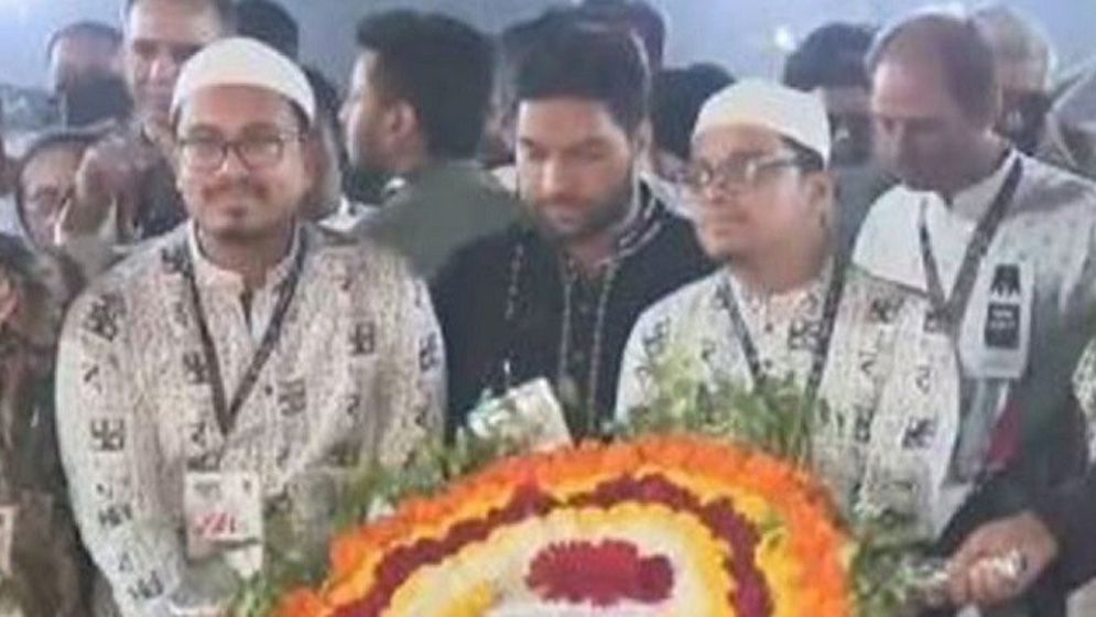 শহীদ মিনারে সাদিক কায়েম-ফরহাদদের শ্রদ্ধা, ফেসবুক পোস্টে সর্ব মিত্র চাকমার ক্ষোভ