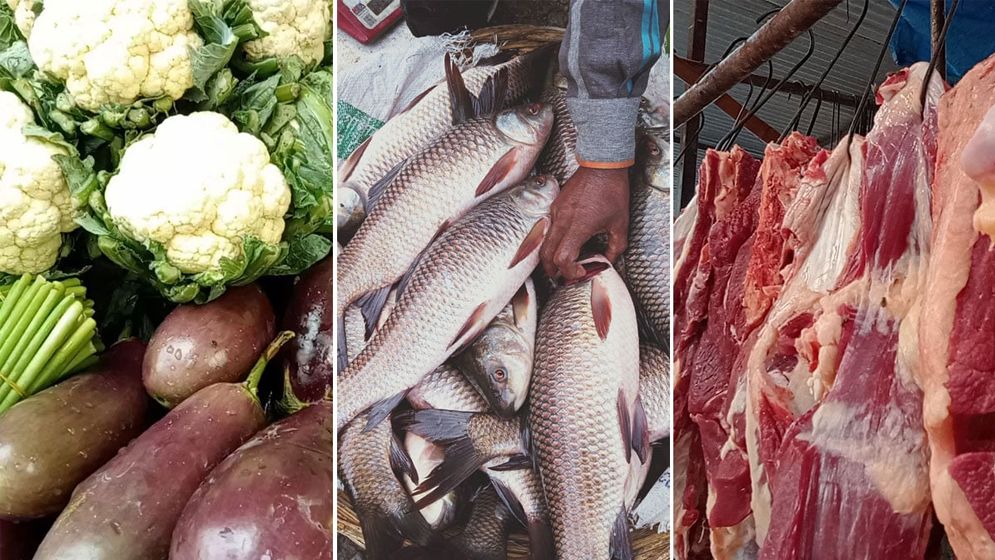 সবজির বাজারে স্বস্তি, মাংসের দাম চড়া