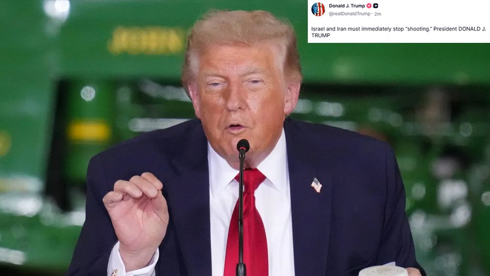 ইসরায়েল-ইরানকে অবশ্যই 'হামলা' বন্ধ করতে হবে: ট্রাম্প