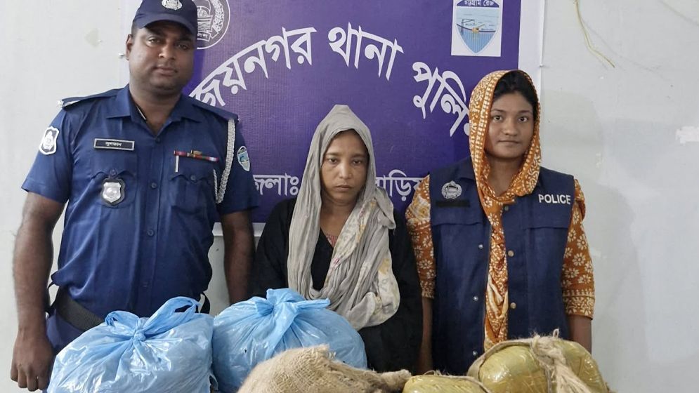 বিজয়নগরে বিপুল পরিমাণ গাঁজাসহ নারী গ্রেফতার