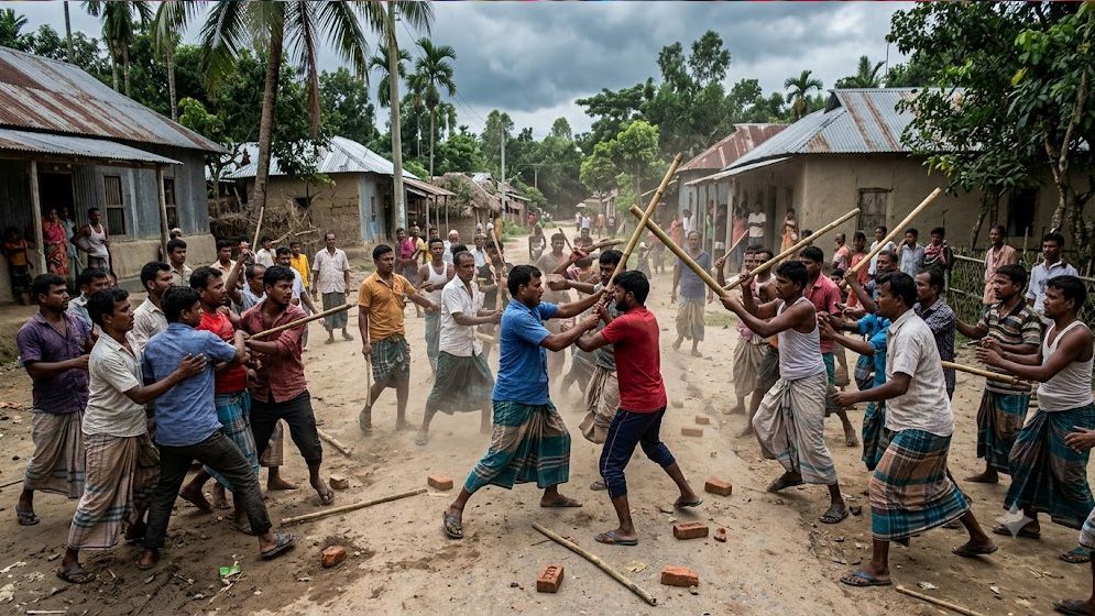 পাওনা টাকা নিয়ে ব্রাহ্মণবাড়িয়ায় দু'গ্রামের বাসিন্দাদের সংঘর্ষে নিহত ১, আহত ৩০