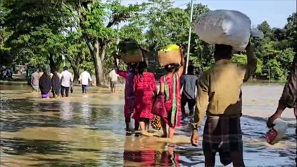 খাগড়াছড়িতে মেঘ বিস্ফোরণ; চেঙ্গী ও মাইনী নদীর পানি বেড়ে নিম্নাঞ্চলে জলাবদ্ধতা