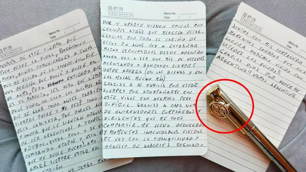 মেসির লেখা তিন পৃষ্ঠার বিদায়ী বার্তা আর হ্যারি পটার কলম