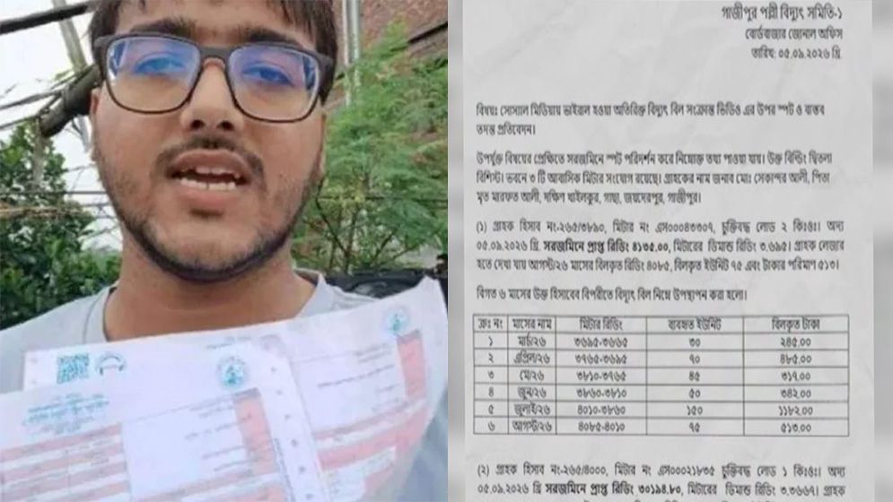 বিদ্যুৎ বিল নিয়ে সিফাতের অভিযোগ, তদন্তে ভিন্ন তথ্য পেলো পল্লী বিদ্যুৎ সমিতি