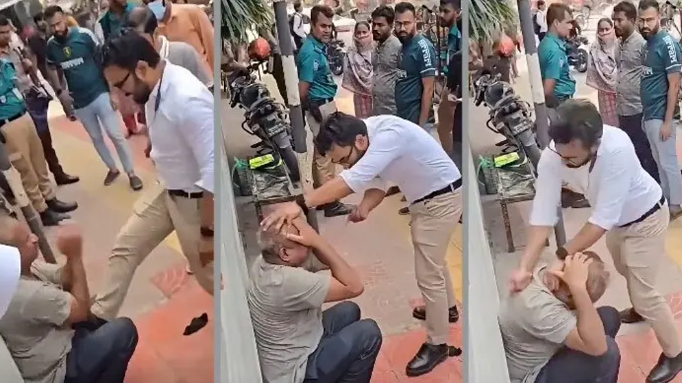 ঢাকায় ফুটপাতে মারধরের ঘটনায় যুবক আটক, দাঁড়িয়ে থাকা পুলিশ সদস্য প্রত্যাহার