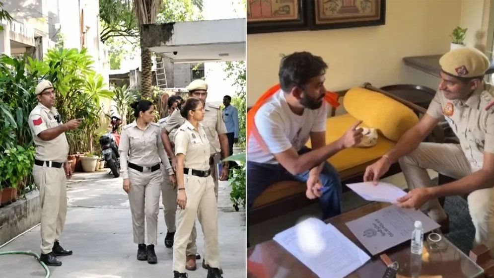তেরঙা মিছিলের আগেই ককরোচ জনতা পার্টির প্রধান দিপকের বাড়িতে পুলিশ